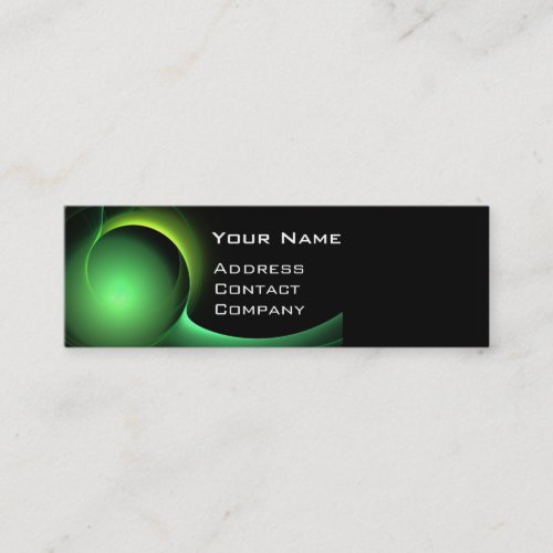 ECLIPSE MONOGRAM Vibrant black green Mini Business Card