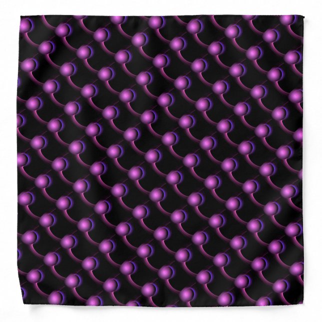 ECLIPSE MONOGRAM Vibrant black purple Bandana (Front)