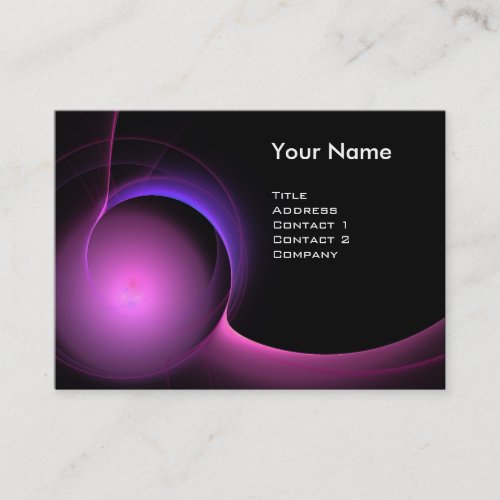 ECLIPSE MONOGRAM Vibrant black purple Business Card