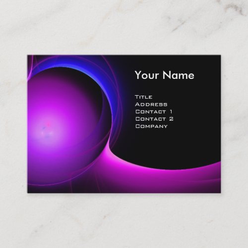 ECLIPSE MONOGRAM Vibrant black purple Business Card