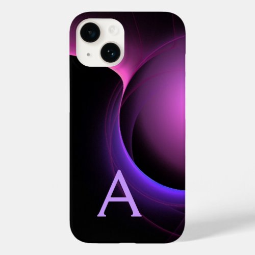 ECLIPSE MONOGRAM Vibrant black purple Case_Mate iPhone 14 Case