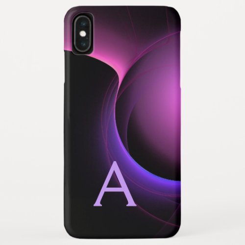 ECLIPSE MONOGRAM Vibrant black purple iPhone XS Max Case