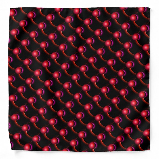 ECLIPSE MONOGRAM Vibrant black red Bandana (Front)