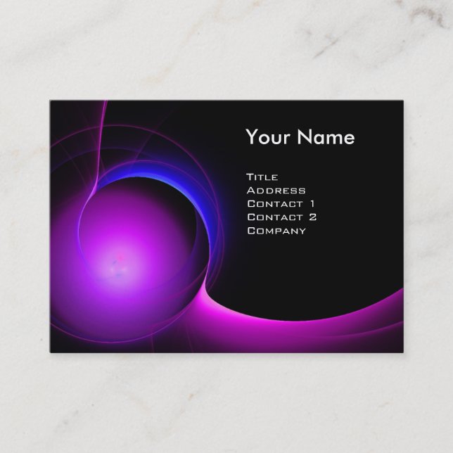 ECLIPSE MONOGRAM Vibrant black violet Business Card (Front)