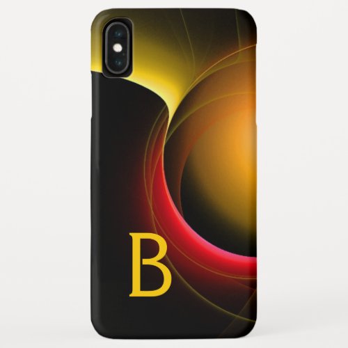 ECLIPSE MONOGRAM Vibrant black yellow iPhone XS Max Case