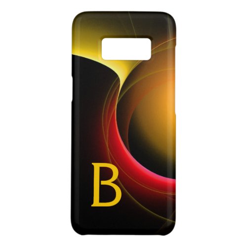 ECLIPSE MONOGRAM Vibrant Black Yellow Red Swirls Case_Mate Samsung Galaxy S8 Case