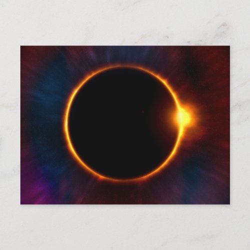 Eclipse Moon Sun Twilight Postcard