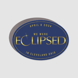Eclipse navy and gold watch destination your town car magnet