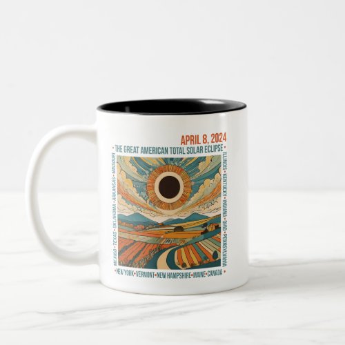 Eclipse over America Two_Tone Coffee Mug