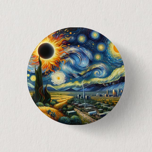  Eclipse Over Texas Button (Front)