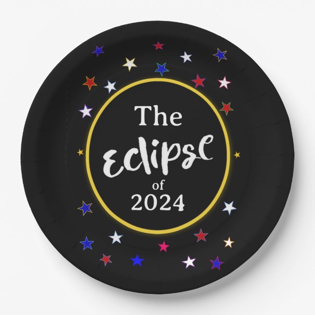 Eclipse Party Paper Plates (Front)