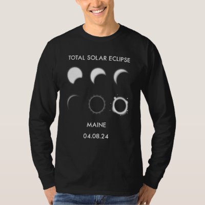 Eclipse Phases 04 08 24 Total Solar Eclipse Maine  T-Shirt