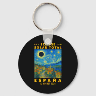 Eclipse Solar Total España 2026 Keychain