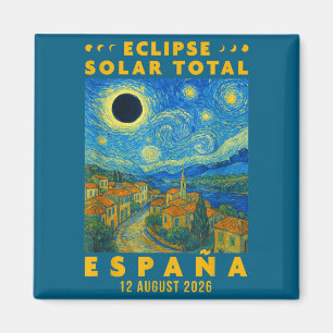 Eclipse Solar Total España 2026 Magnet