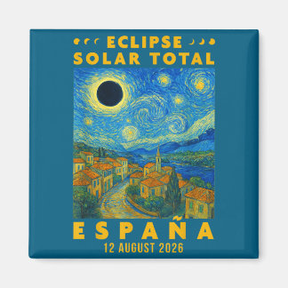 Eclipse Solar Total España 2026 Magnet