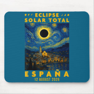 Eclipse Solar Total España 2026  Mouse Pad