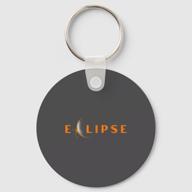 Eclipse Universal Total Lunar Solar Eclipse Total  Keychain (Front)