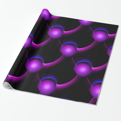 ECLIPSE Vibrant Blue Purple Black Wrapping Paper