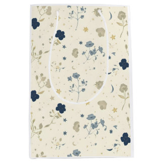 Eclipse Wildflower — Ivory & Indigo Botanical Medium Gift Bag
