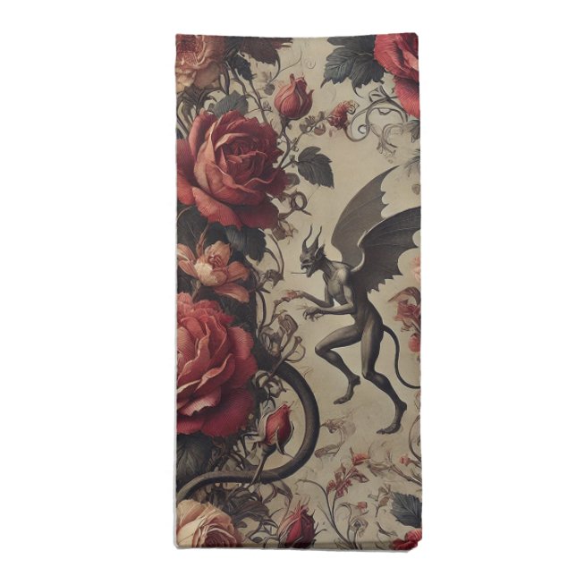 Eclipsed Grace – Gothic Victorian  Cloth Napkin (Folded)
