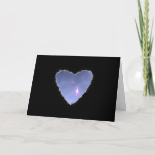 Eclipsed Heart in the Clouds Valentine Love Holiday Card