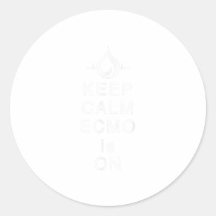 ECMO PRN Keep Calm ECMO is On TShirt Classic Round Sticker