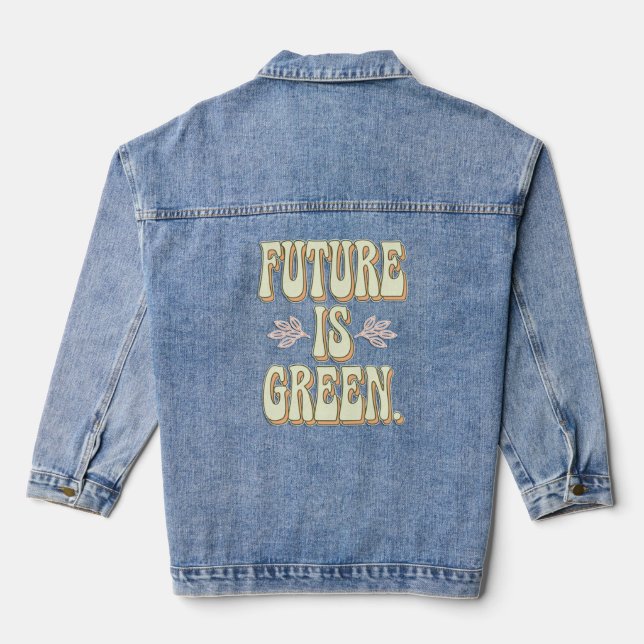Eco-Activist Minimalism Denim Jacket (Back)