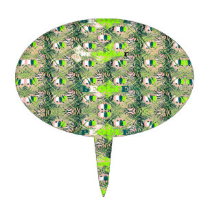 Eco Africa Motif – Nature-Inspired African Art Cake Topper