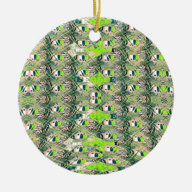 Eco Africa Motif – Nature-Inspired African Art Ceramic Ornament (Front)