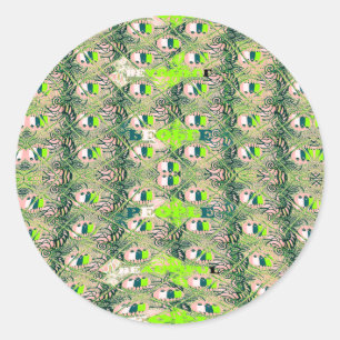 Eco Africa Motif – Nature-Inspired African Art Classic Round Sticker