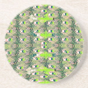 Eco Africa Motif – Nature-Inspired African Art Drink Coaster