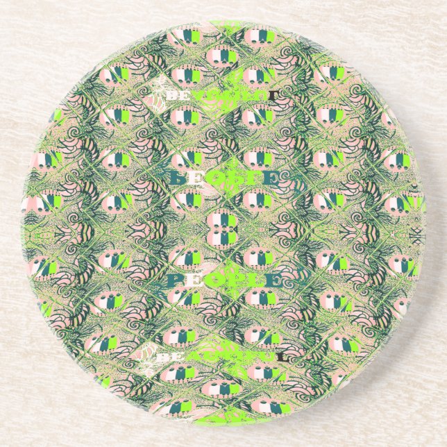 Eco Africa Motif – Nature-Inspired African Art Drink Coaster (Front)