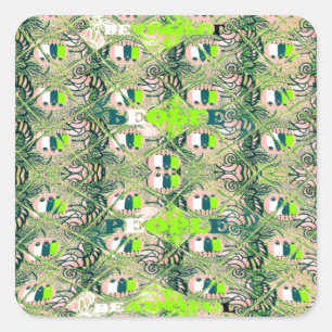 Eco Africa Motif – Nature-Inspired African Art Square Sticker