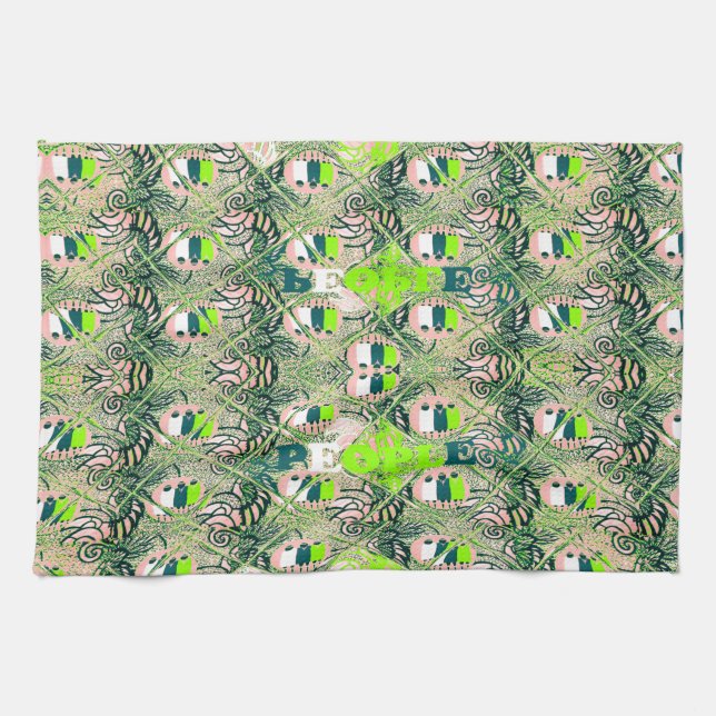 Eco Africa Motif – Nature-Inspired African Art Towel (Horizontal)