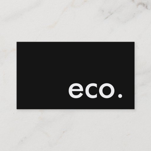 Customizable eco. business card template