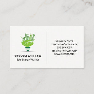 Eco City Energy Light Bulb Business Card