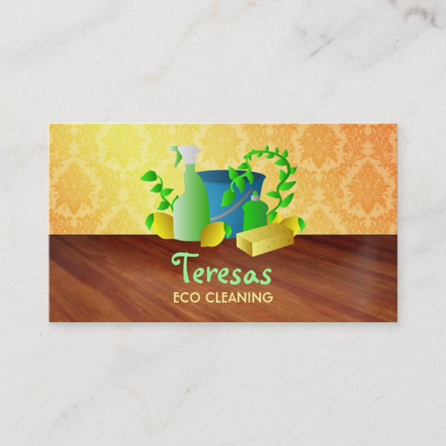 Eco cleaning business cards (Front)