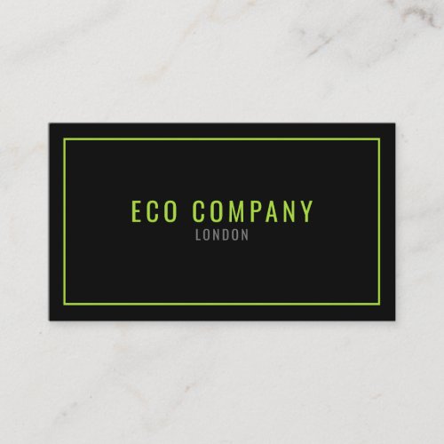Eco companygardening services green border business card