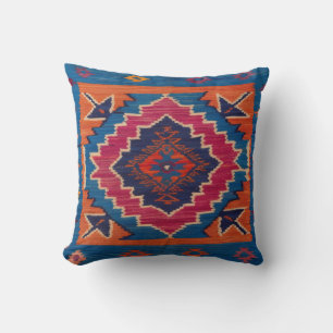 Eco-Conscious Blue Kilim Pillows: Sustainable Throw Pillow