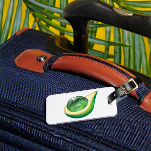 Eco Earth Avocado Globe Sustainable Planet Luggage Tag