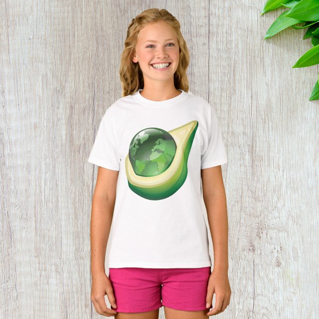 Eco Earth Avocado Globe Sustainable Planet  T-Shirt (Creator Uploaded)