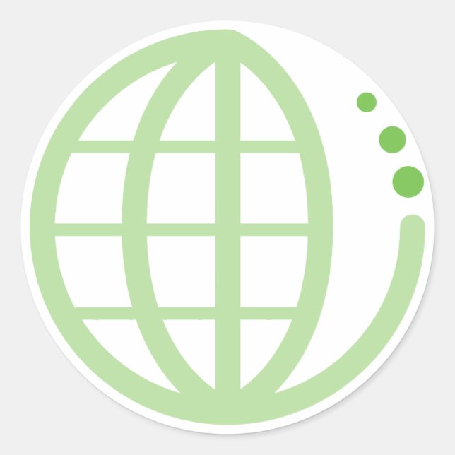 eco earth classic round sticker (Front)