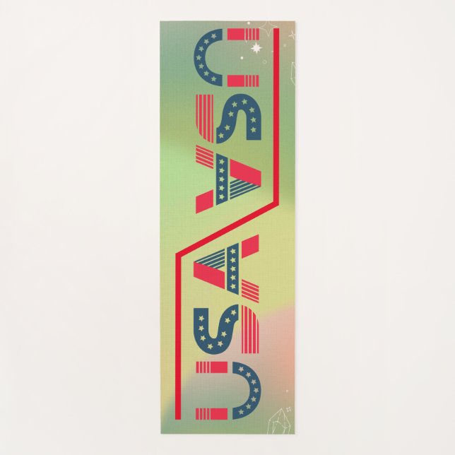 Eco Friendly Aesthetic Yoga Mat (Front)