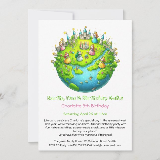 Eco-Friendly Birthday Invitation (Front)