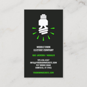 Eco-Friendly Bulb Business Card Template