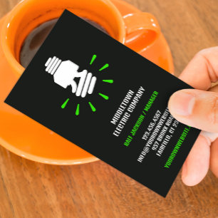 Eco-Friendly Bulb Business Card Template