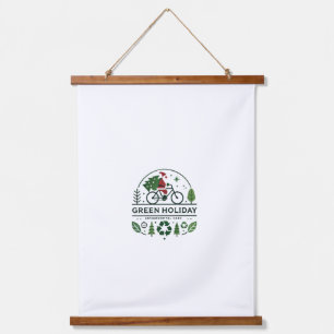 Eco-Friendly Christmas Decor Green Holiday Art Hanging Tapestry