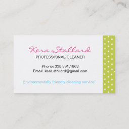 Eco Friendly Cleaning Services Business Cards Zazzle