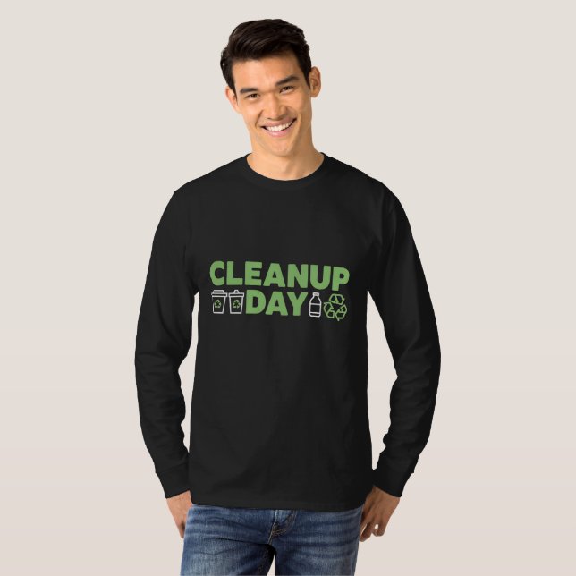 Eco-Friendly Cleanup Day T-Shirt (Front Full)