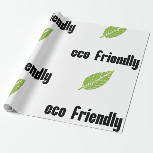 Eco Friendly Conscious Consumer Green Initiative Wrapping Paper
